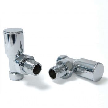 Milan Angled Chrome Radiator Valves (Pair)